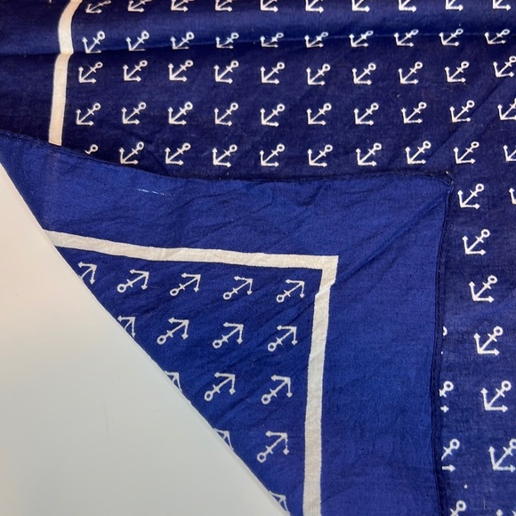 Vintage Angkor Bandana Scarf Royal Blue/White 21” x 21” (53cm x 53cm) - Picture 5 of 7